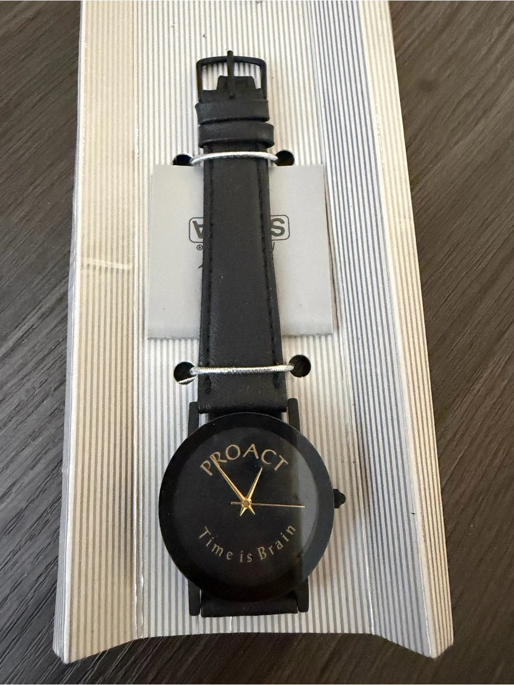 Black and Gold Men's Watch - Classic Leather Strap